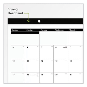 AT-A-GLANCE® Compact Desk Pad, 18 X 11, White Sheets, Black Binding, Clear Corners, 12-month (jan To Dec): 2022 freeshipping - TVN Wholesale